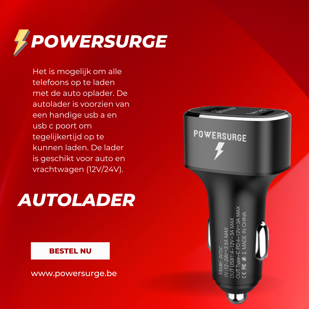 PowerSurge - Autolader- sigarettenaansteker